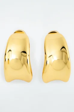 COS SCULPTED HOOP EARRINGS-Women Jewelry