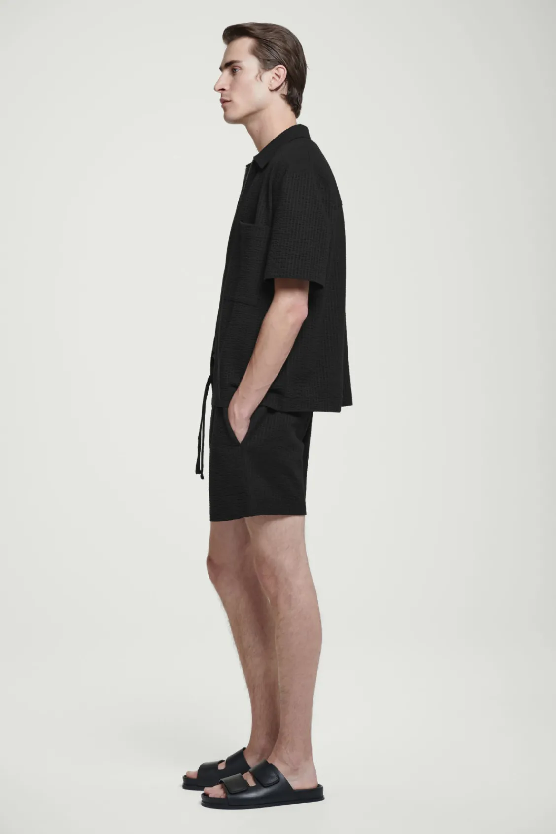 COS SEERSUCKER ELASTICATED SHORTS- Matching Sets | Pants