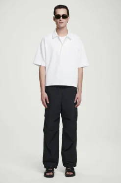 COS SEERSUCKER HALF-ZIP POLO SHIRT- Polo Shirts