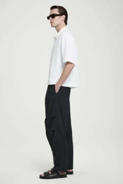 COS SEERSUCKER HALF-ZIP POLO SHIRT- Polo Shirts