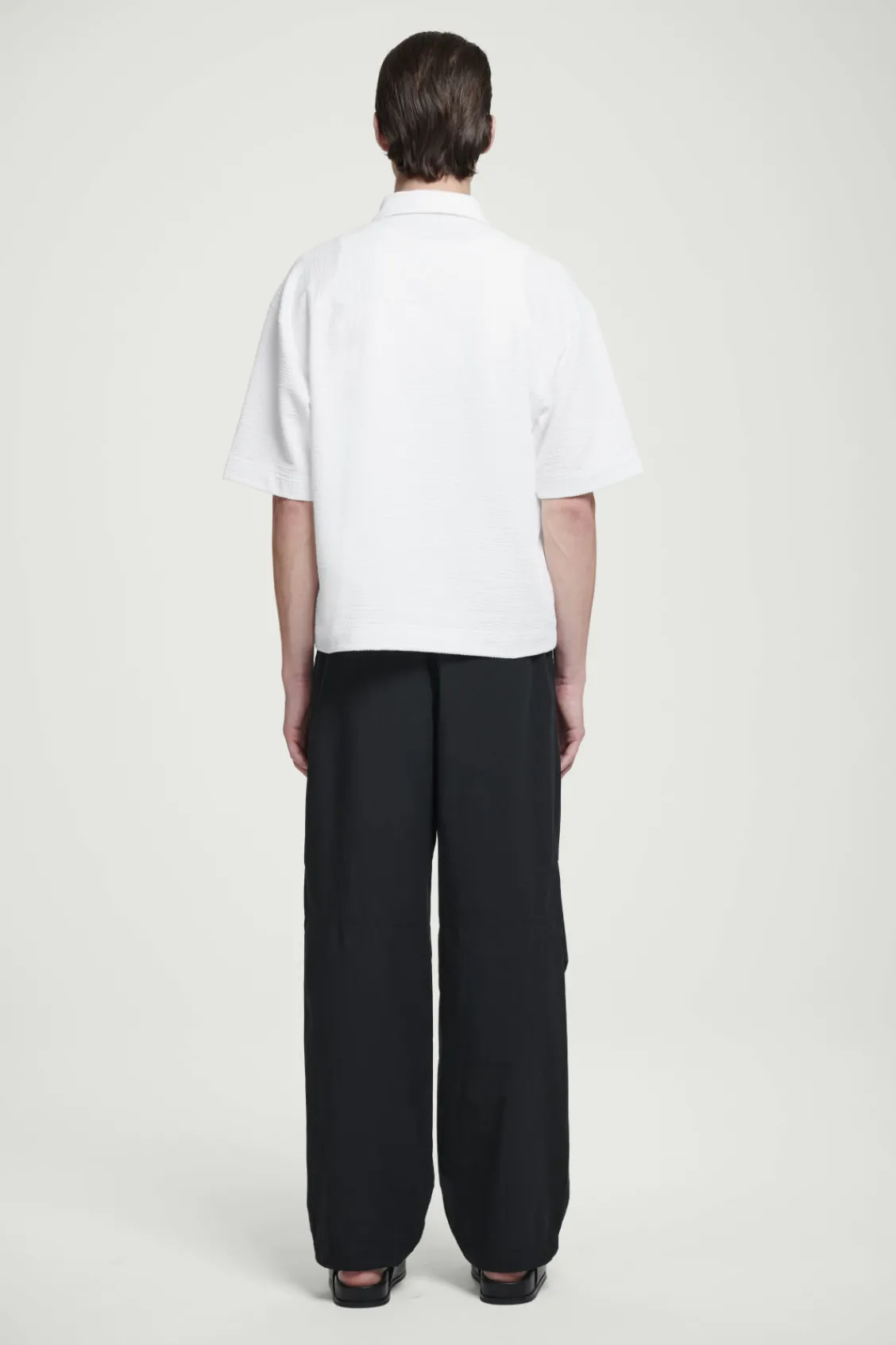 COS SEERSUCKER HALF-ZIP POLO SHIRT- Polo Shirts