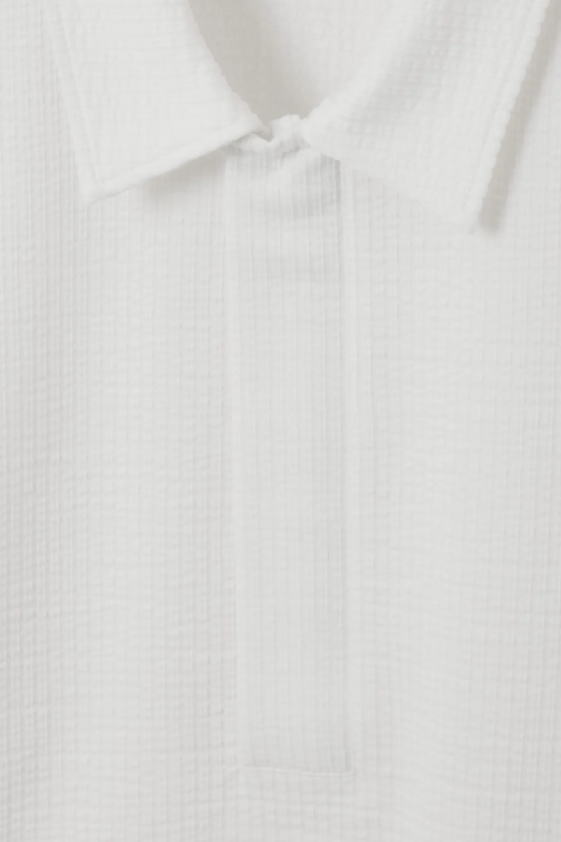 COS SEERSUCKER HALF-ZIP POLO SHIRT- Polo Shirts