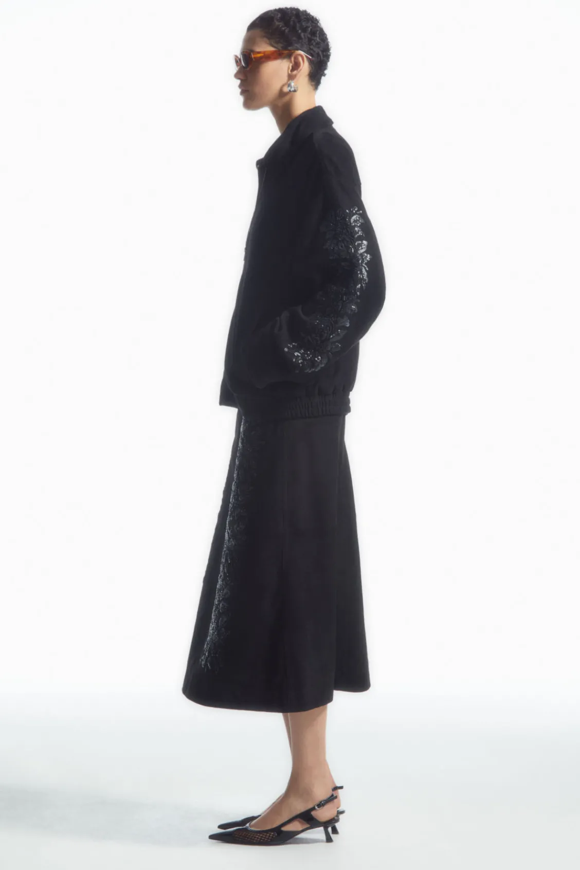 COS SEQUINED SUEDE JACKET-Women Coats & Jackets