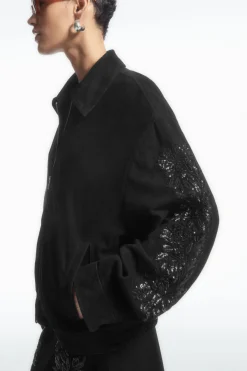 COS SEQUINED SUEDE JACKET-Women Coats & Jackets