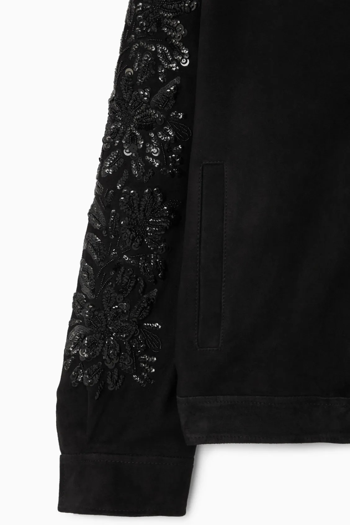 COS SEQUINED SUEDE JACKET-Women Coats & Jackets