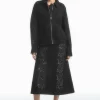 COS SEQUINED SUEDE MIDI SKIRT-Women Skirts