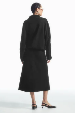 COS SEQUINED SUEDE MIDI SKIRT-Women Skirts