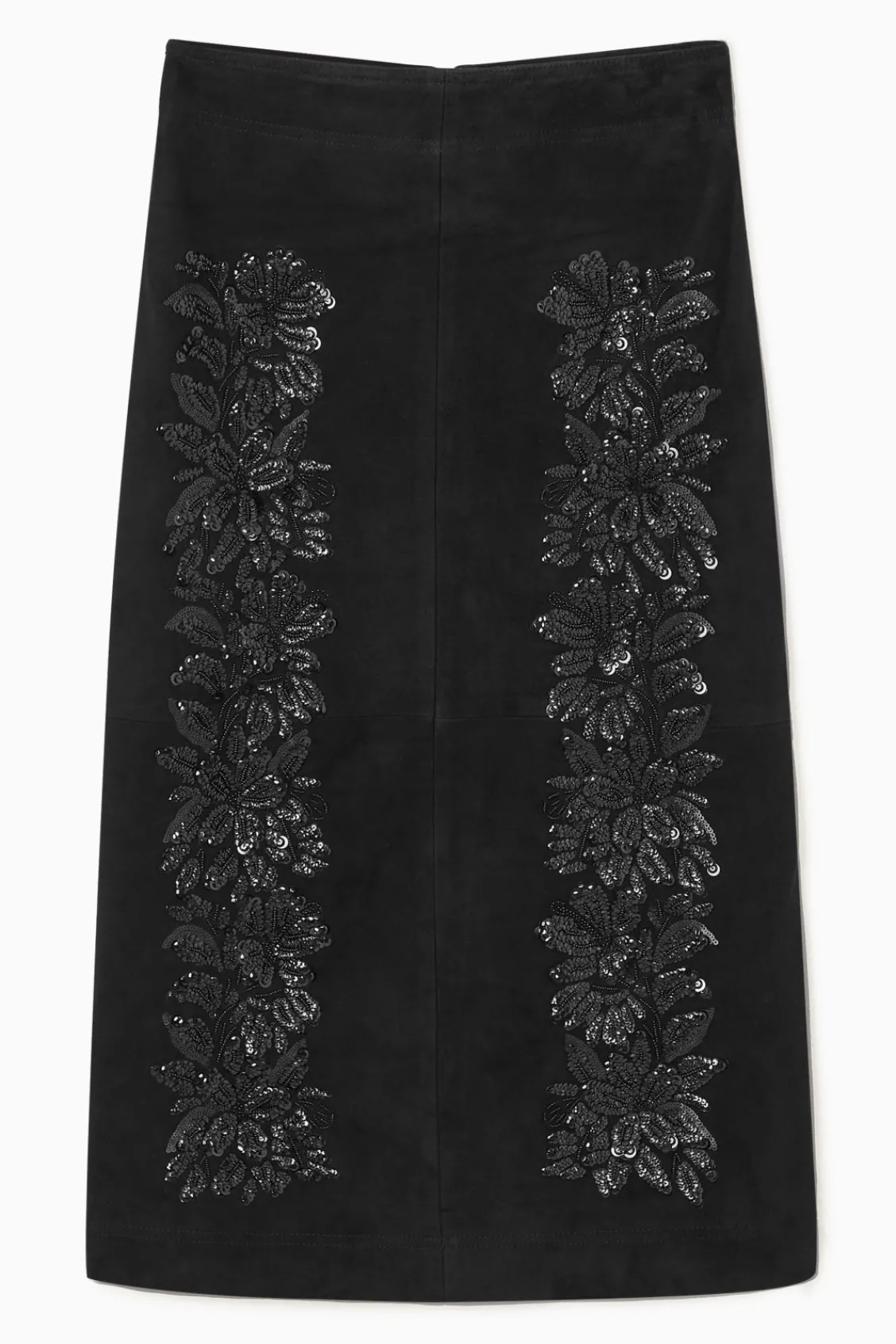 COS SEQUINED SUEDE MIDI SKIRT-Women Skirts