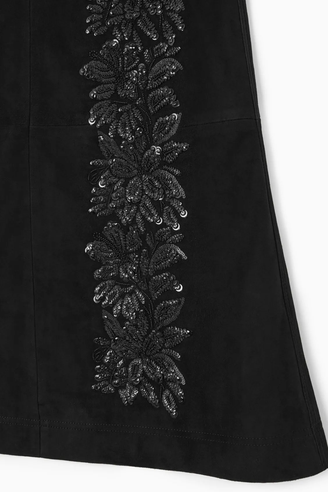 COS SEQUINED SUEDE MIDI SKIRT-Women Skirts