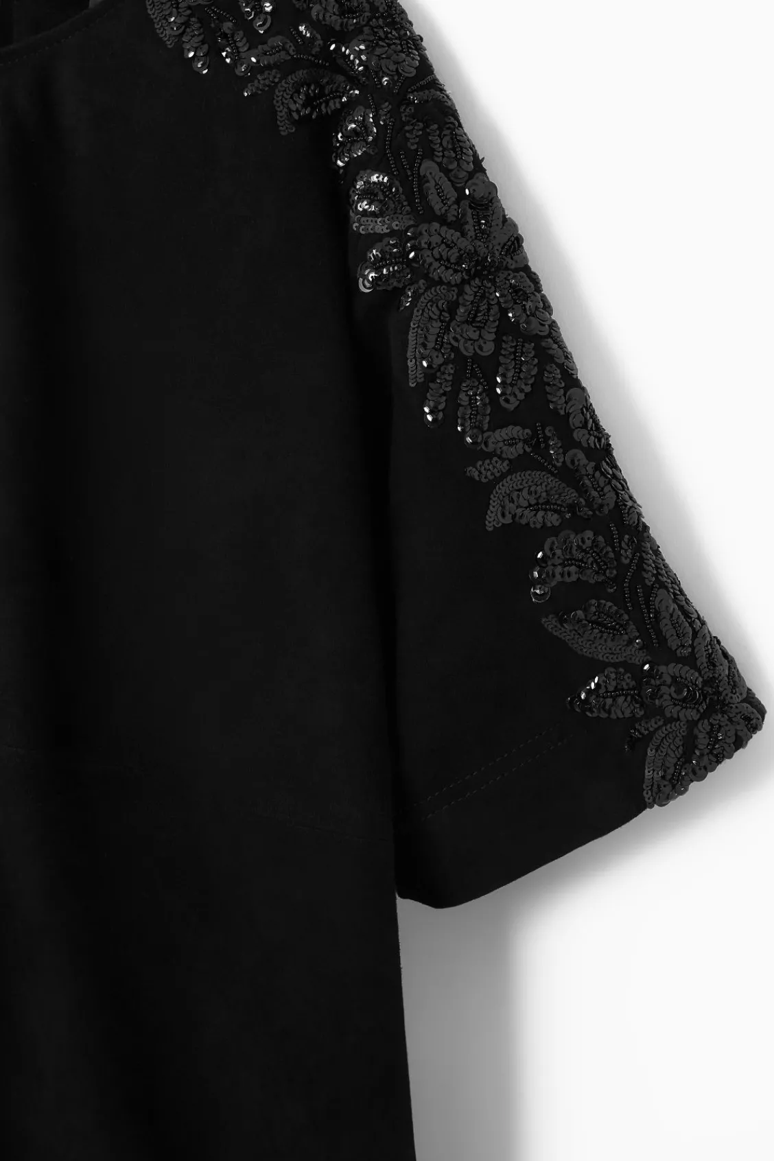 COS SEQUINED SUEDE T-SHIRT-Women T-Shirts | Tops
