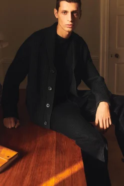 COS SHAWL-COLLAR CHUNKY MERINO WOOL CARDIGAN- Sweaters & Cardigans