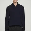 COS SHAWL-COLLAR RIBBED MERINO WOOL JUMPER- Sweaters & Cardigans