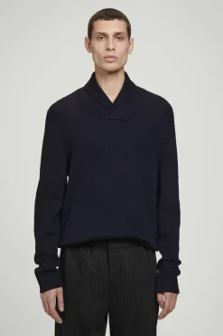COS SHAWL-COLLAR RIBBED MERINO WOOL JUMPER- Sweaters & Cardigans