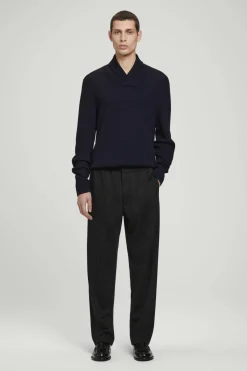 COS SHAWL-COLLAR RIBBED MERINO WOOL JUMPER- Sweaters & Cardigans