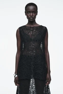 COS SHEER EMBROIDERED MOHAIR TANK TOP-Women Tops | Sweaters & Cardigans