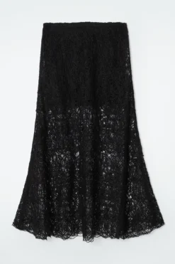 COS SHEER EMBROIDERED MOHAIR SKIRT-Women Skirts | Sweaters & Cardigans