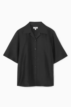 COS SHEER SHORT-SLEEVED SHIRT-Women Shirts & Blouses | Tops