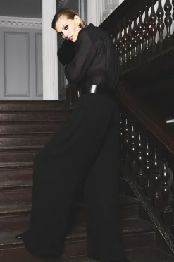 COS SHEER SILK TUXEDO SHIRT-Women Shirts & Blouses | Tops