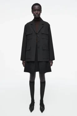 COS SHEER-PANEL KNEE-HIGH SOCKS-Women Socks & Tights