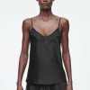 COS SHEER-PANEL SILK CAMI TOP-Women Tops
