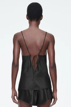 COS SHEER-PANEL SILK CAMI TOP-Women Tops