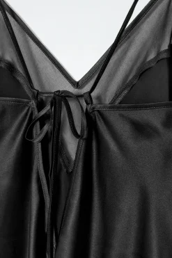 COS SHEER-PANEL SILK SLIP DRESS-Women Dresses & Jumpsuits
