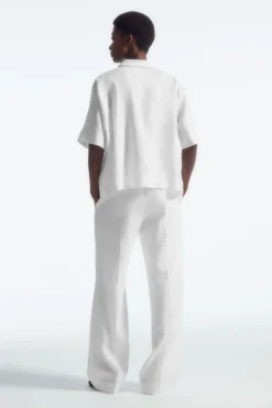 COS SHORT-SLEEVED LINEN SHIRT-Women Shirts & Blouses | Tops