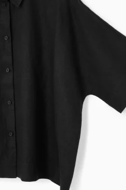 COS SHORT-SLEEVED LINEN SHIRT-Women Shirts & Blouses | Tops