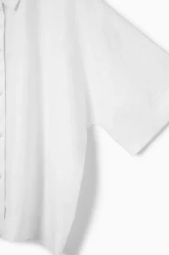 COS SHORT-SLEEVED LINEN SHIRT-Women Shirts & Blouses | Tops