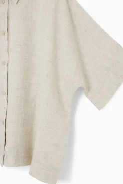 COS SHORT-SLEEVED LINEN SHIRT-Women Shirts & Blouses | Tops