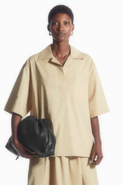 COS SHORT-SLEEVED RESORT SHIRT-Women Shirts & Blouses | Tops