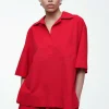 COS SHORT-SLEEVED RESORT SHIRT-Women Tops | Shirts & Blouses