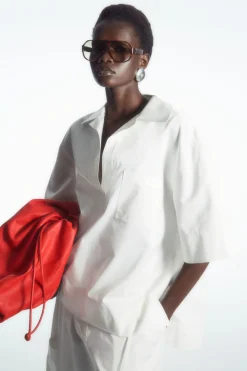 COS SHORT-SLEEVED RESORT SHIRT-Women Shirts & Blouses | Tops