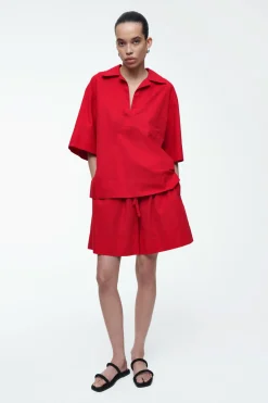 COS SHORT-SLEEVED RESORT SHIRT-Women Tops | Shirts & Blouses