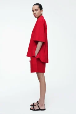 COS SHORT-SLEEVED RESORT SHIRT-Women Tops | Shirts & Blouses