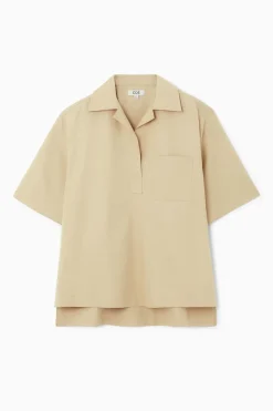COS SHORT-SLEEVED RESORT SHIRT-Women Shirts & Blouses | Tops