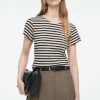 COS SHRUNKEN SLIM RIBBED T-SHIRT-Women Tops | T-Shirts