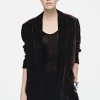 COS SILK-BLEND VELVET BLAZER-Women Vests & Tailoring | Coats & Jackets