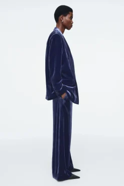 COS SILK-BLEND VELVET BLAZER-Women Vests & Tailoring | Coats & Jackets