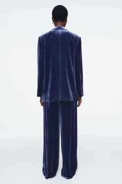 COS SILK-BLEND VELVET BLAZER-Women Vests & Tailoring | Coats & Jackets