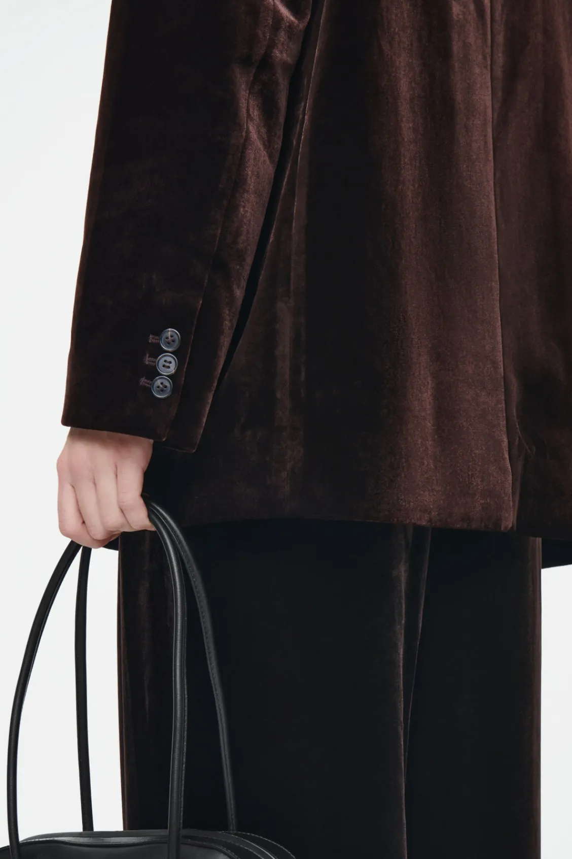 COS SILK-BLEND VELVET BLAZER-Women Vests & Tailoring | Coats & Jackets