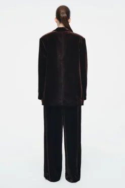 COS SILK-BLEND VELVET BLAZER-Women Vests & Tailoring | Coats & Jackets
