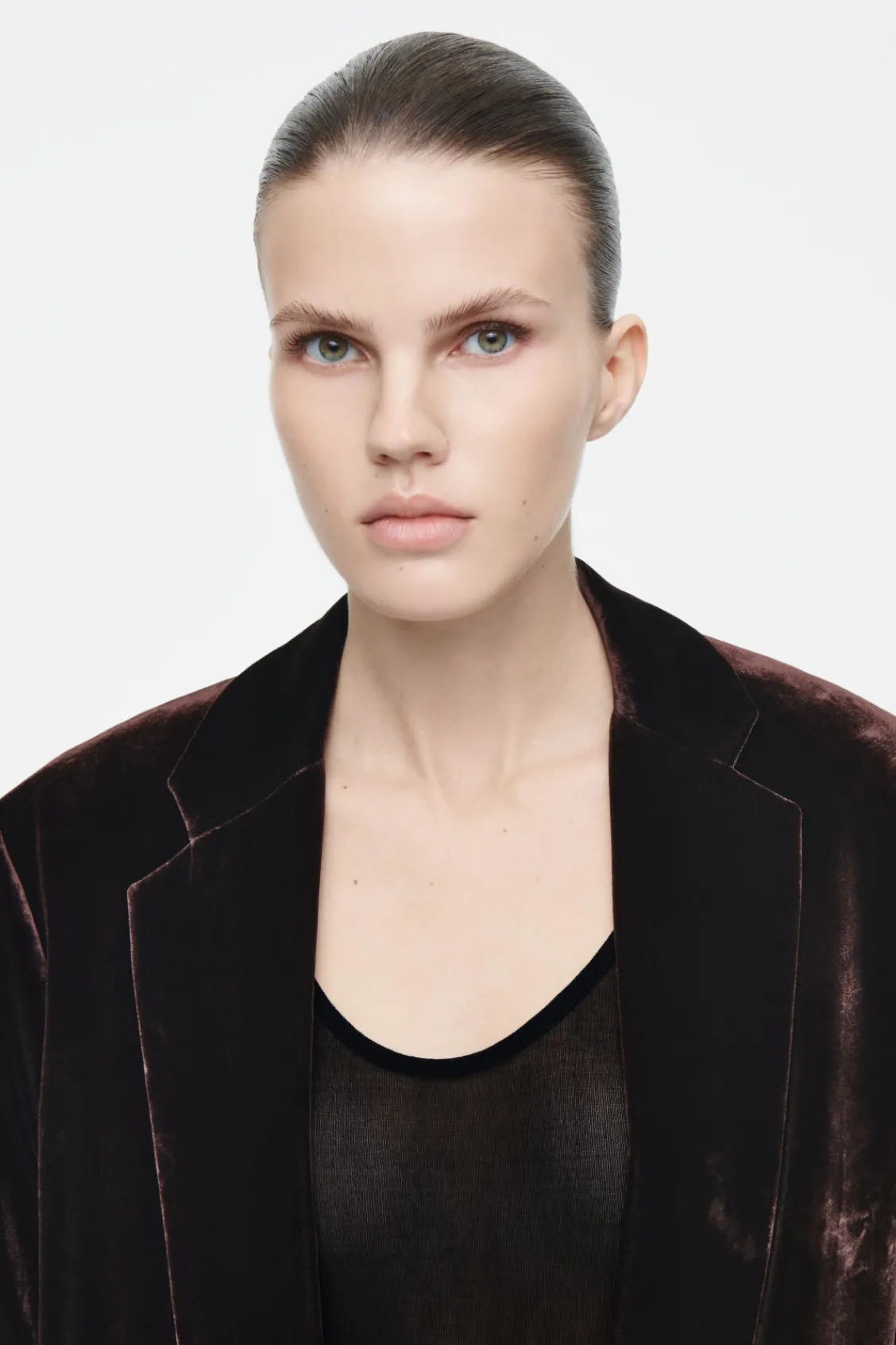 COS SILK-BLEND VELVET BLAZER-Women Vests & Tailoring | Coats & Jackets