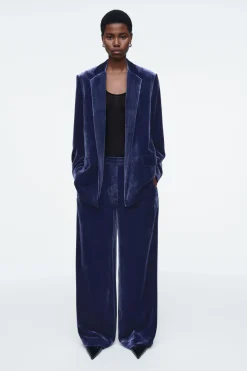 COS SILK-BLEND VELVET PANTS-Women Vests & Tailoring | Pants