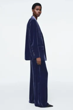 COS SILK-BLEND VELVET PANTS-Women Vests & Tailoring | Pants