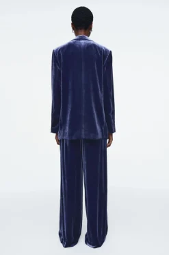 COS SILK-BLEND VELVET PANTS-Women Vests & Tailoring | Pants