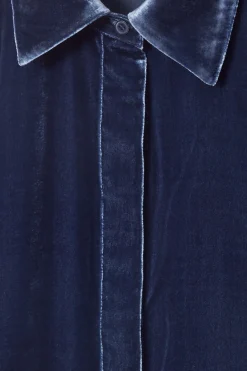 COS SILK-BLEND VELVET SHIRT-Women Shirts & Blouses | Tops