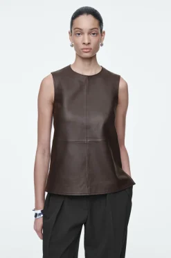 COS SLEEVELESS LEATHER TOP-Women Tops