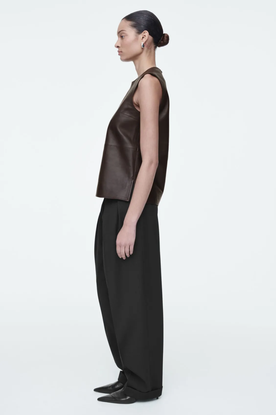 COS SLEEVELESS LEATHER TOP-Women Tops