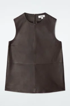 COS SLEEVELESS LEATHER TOP-Women Tops